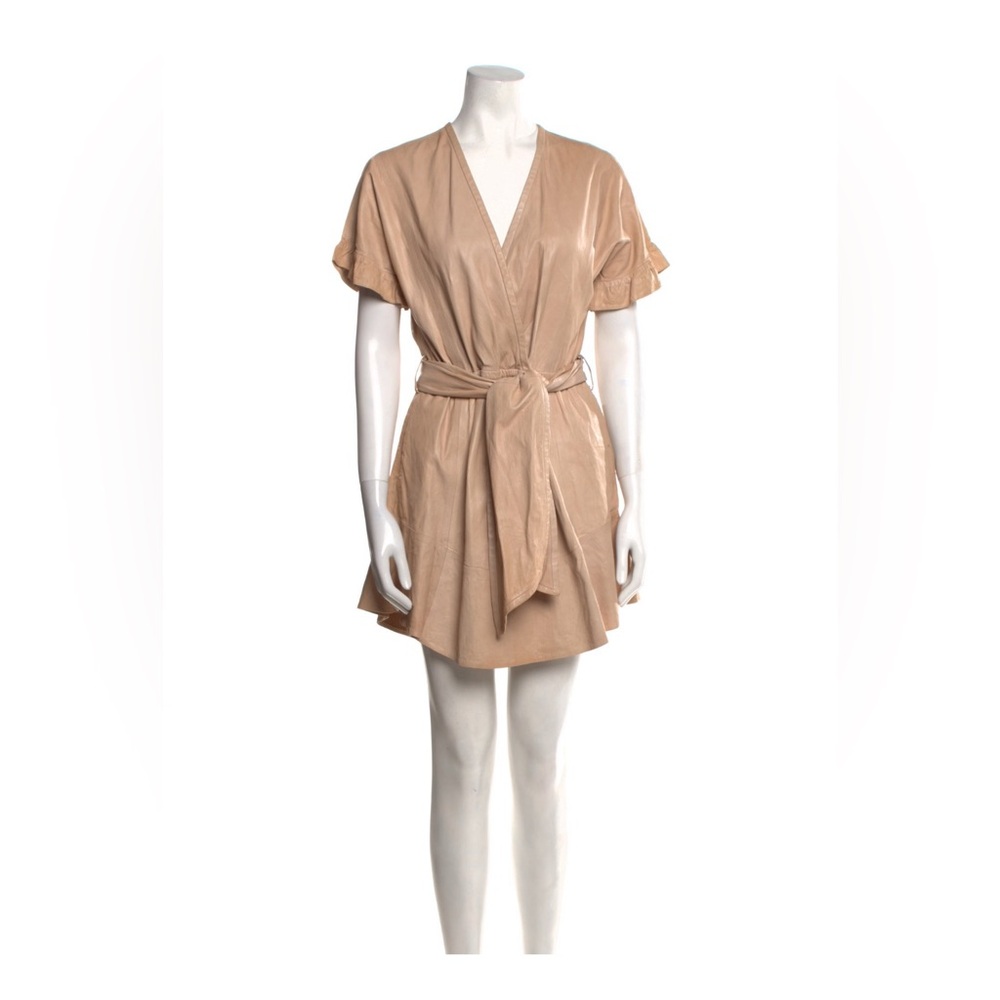 Iro Lamb Leather Wrap Dress